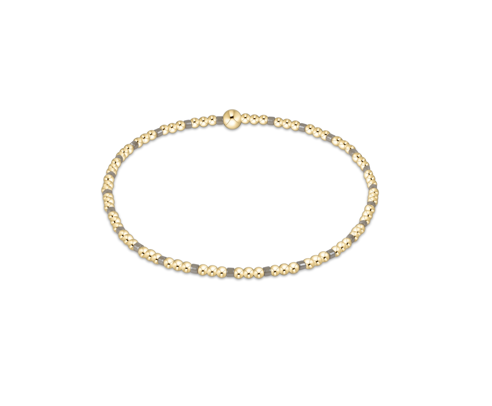Hope Sincerity Pattern 2mm Bead Bracelet - Milkshake by enewton