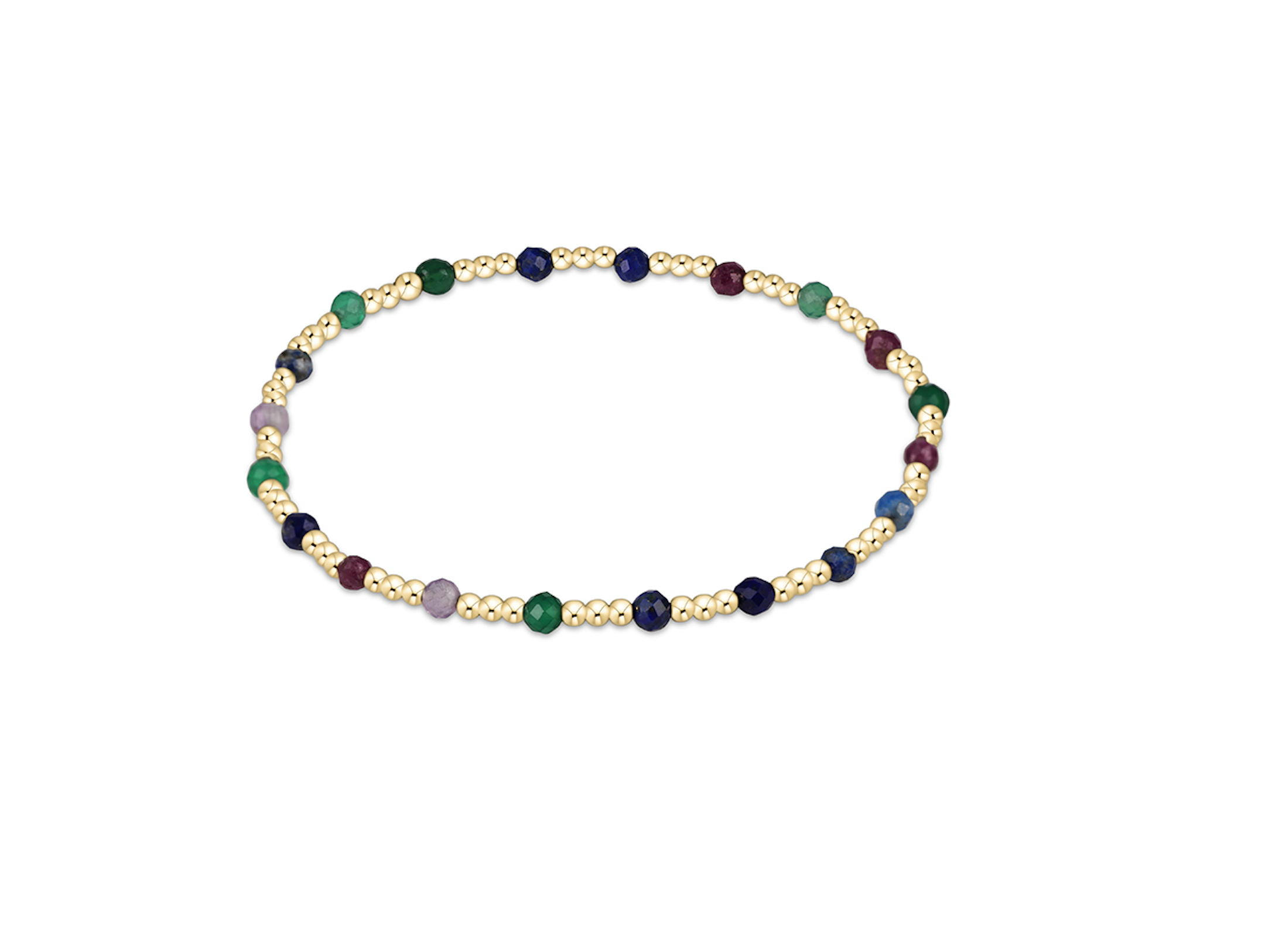enewton Extends - Gemstone Gold Sincerity Pattern 3mm Bead Bracelet - Hot Mess FW25 by enewton