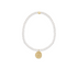Extends Classic Pearl 3mm Bracelet - Inspire Small Gold Disc by enewton
