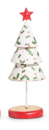 12" Pattern Christmas Paper Mache Tree