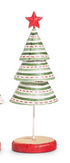 12" Pattern Christmas Paper Mache Tree