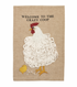 Embroidered Farm Rooster Towel
