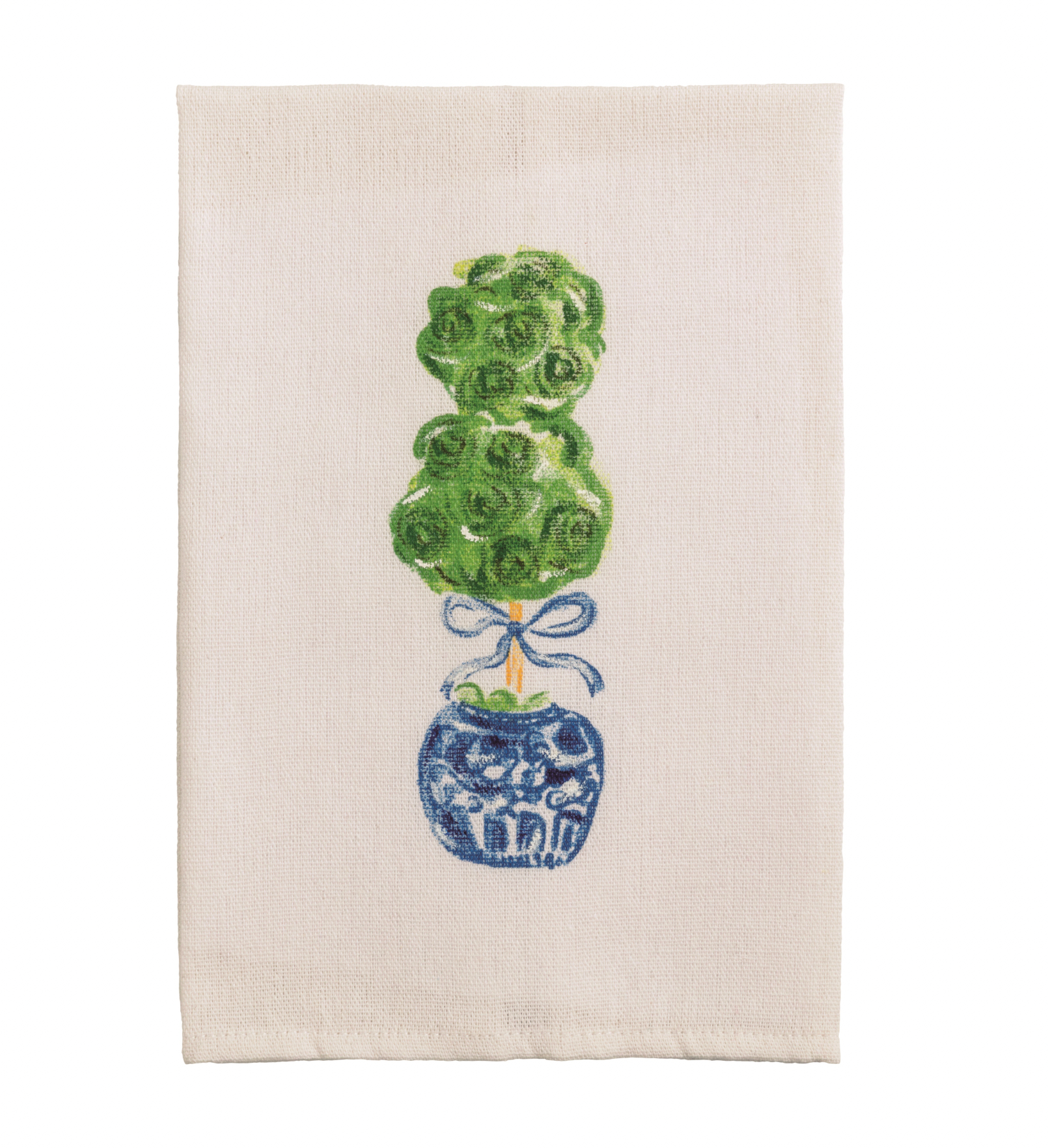 Painted Single Topiary Towel