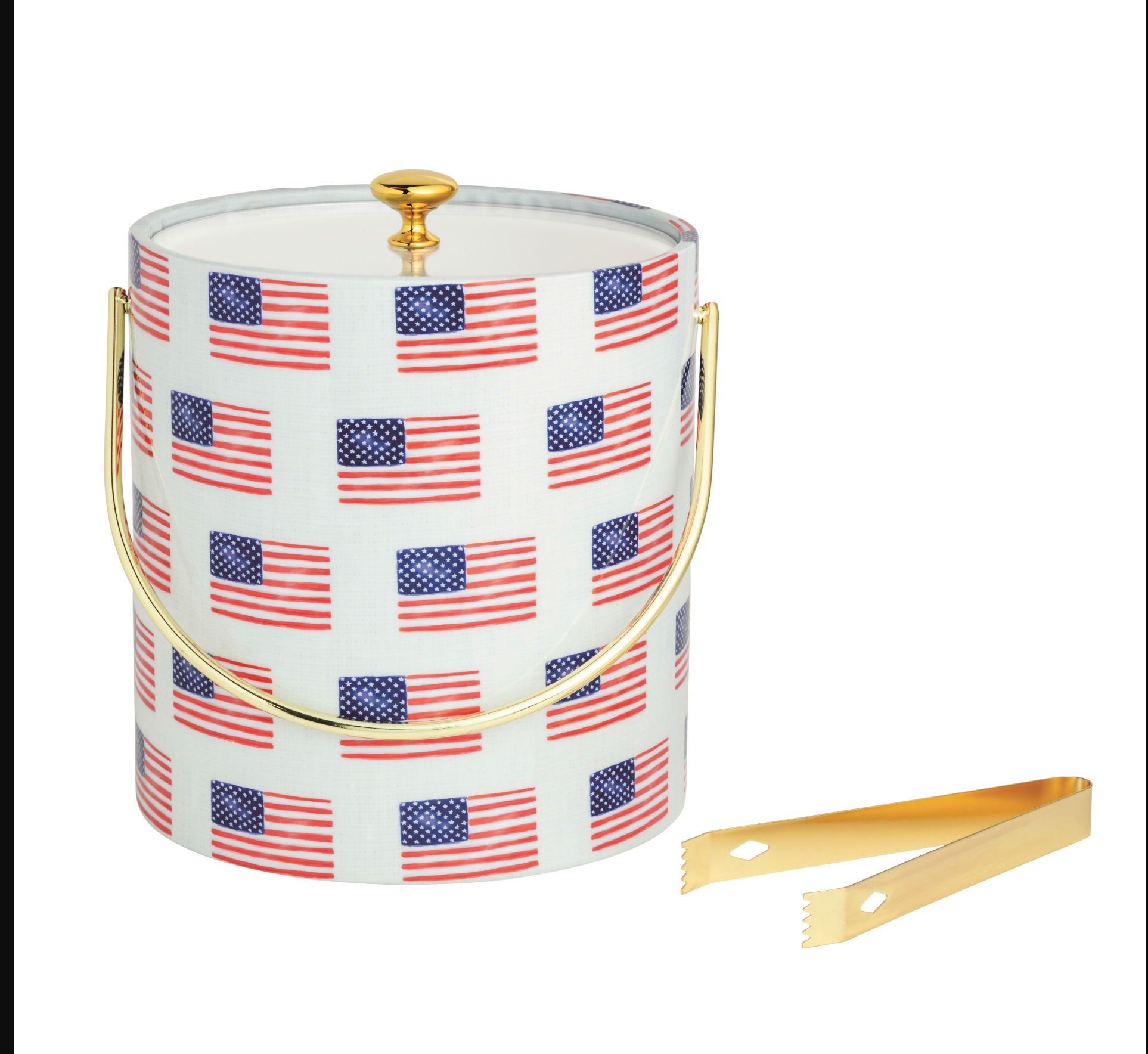 American Flag Ice Bucket Set