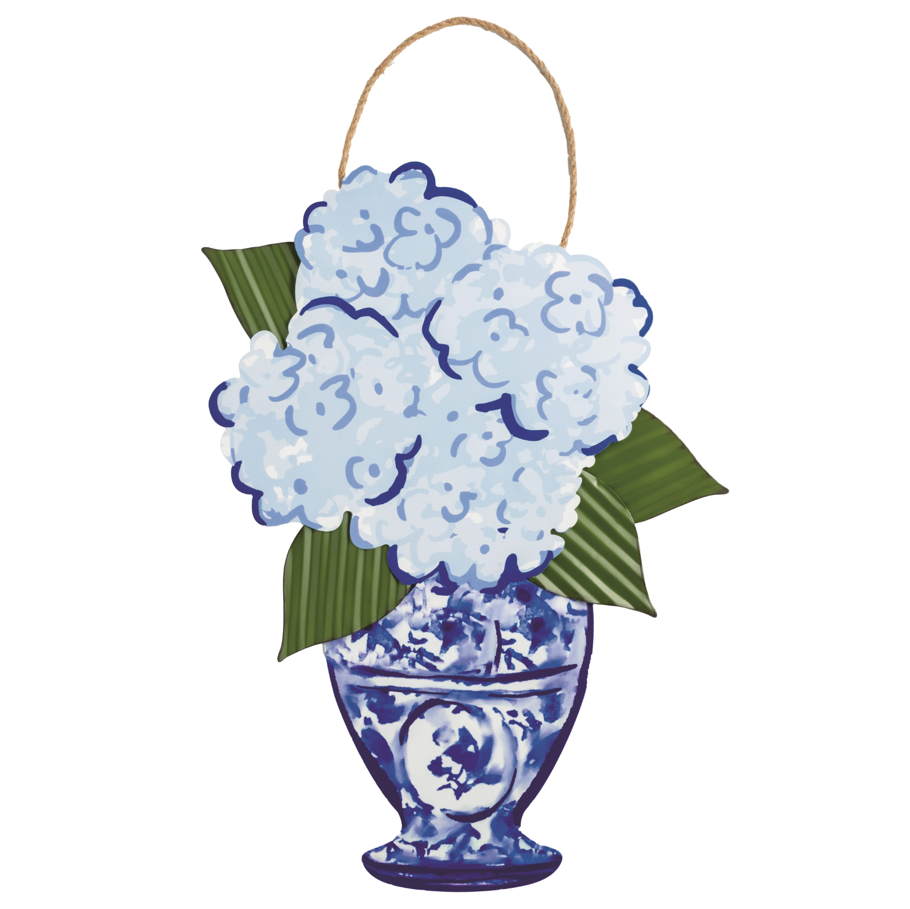 Hydrangea Tin Door Hanger