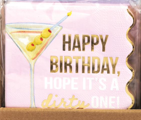 Birthday Funny Gold Napkins