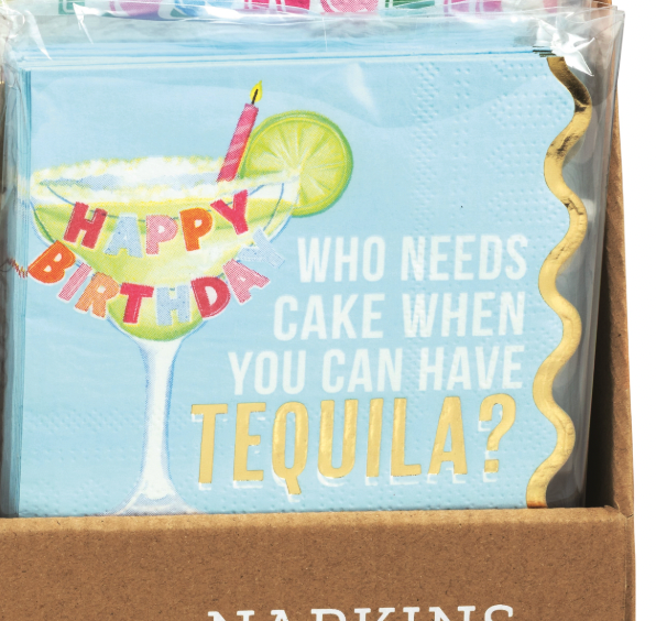 Birthday Funny Gold Napkins