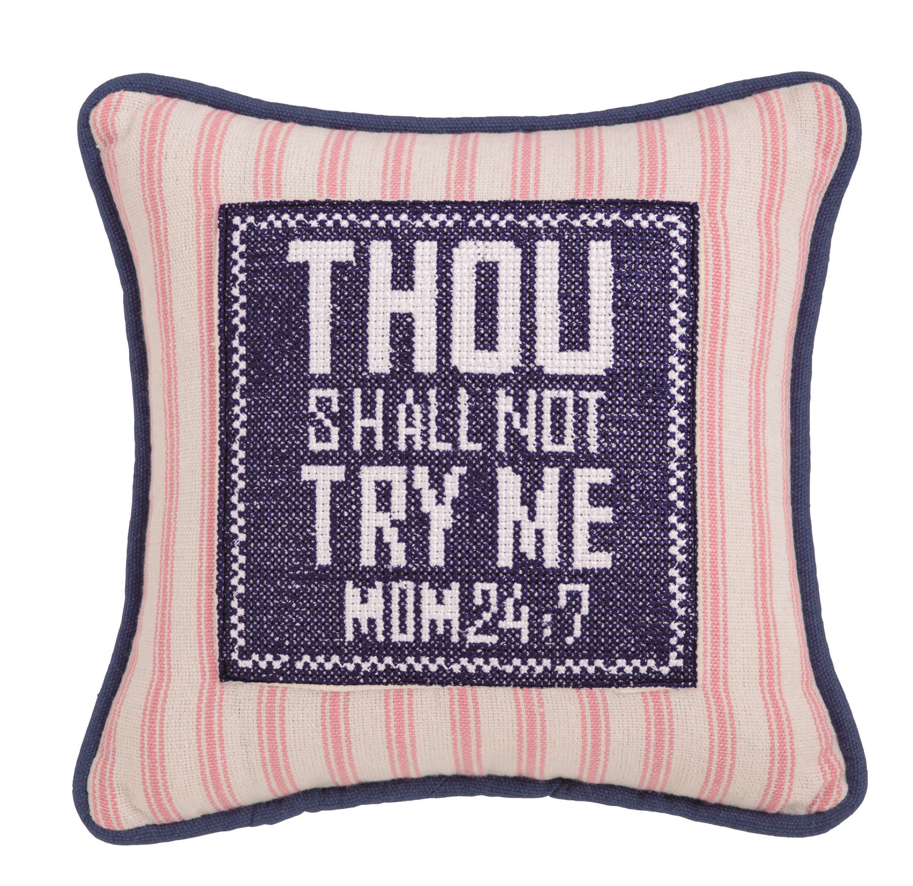 Mom 24-7 Needlepoint Pillow