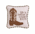 Boots Needlepoint Small Pillow