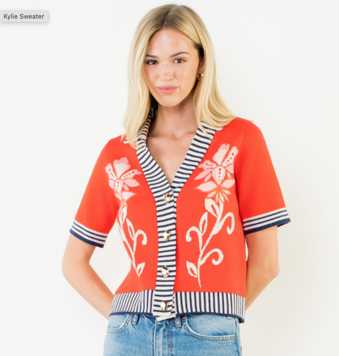 Sharon Short Sleeve Knitted Top
