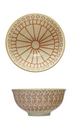 Stoneware Bowl w/ Pattern, 4 Colors