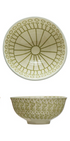Stoneware Bowl w/ Pattern, 4 Colors