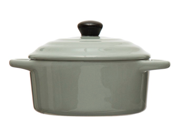 1 Cup Stoneware Mini Baker w/ Lid, 4 Colors