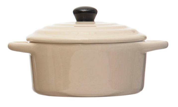 1 Cup Stoneware Mini Baker w/ Lid, 4 Colors