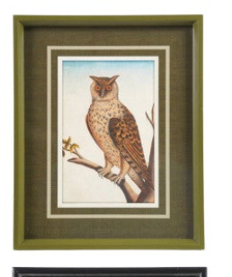 Wood Framed Glass Wall Decor with Birds & Botanicals