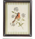 Wood Framed Glass Wall Decor with Birds & Botanicals