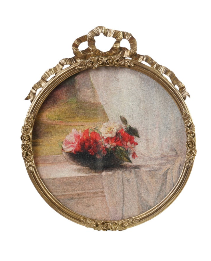 Pewter Hanging Photo Frame, 2 Styles (Holds 11" Round Photo)
