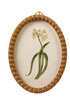 Framed Glass Wall Decor with Gold Ring Hanger, 2 Styles