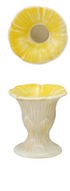 Stoneware Flower Shaped Taper Holder, 3 Styles (Each One Will Vary)