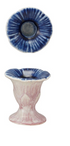 Stoneware Flower Shaped Taper Holder, 3 Styles (Each One Will Vary)