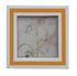 Resin & MDF Photo Frame Magnet w/ Inlaid Stripes, 6 Colors (Holds 3" x 3" Photo)