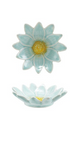 Stoneware Flower Shaped Dish, Reactive Glaze, 6 Colors (Each One Will Vary)