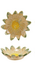 Stoneware Flower Shaped Dish, Reactive Glaze, 6 Colors (Each One Will Vary)