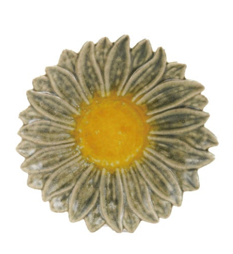 Stoneware Flower Shaped Plate, Reactive Glaze, 6 Colors (Each One Will Vary)