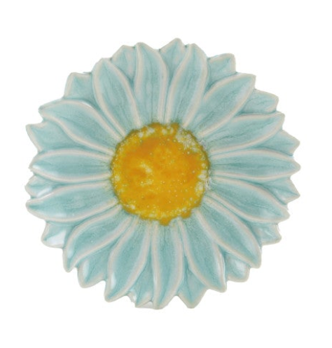 Stoneware Flower Shaped Plate, Reactive Glaze, 6 Colors (Each One Will Vary)