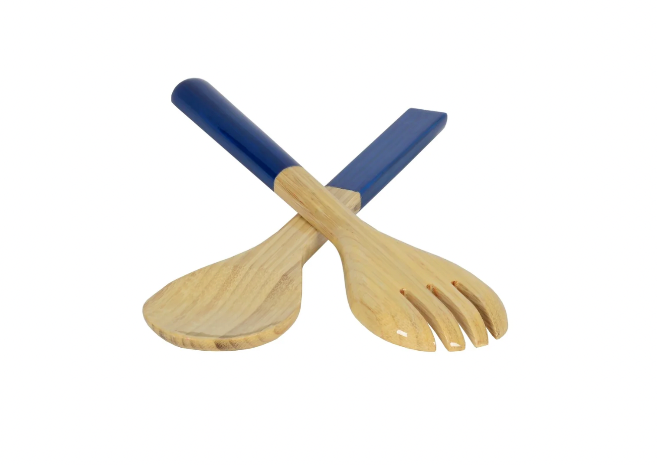 Albert L. Punkt Small Bamboo Salad Servers by Punkt