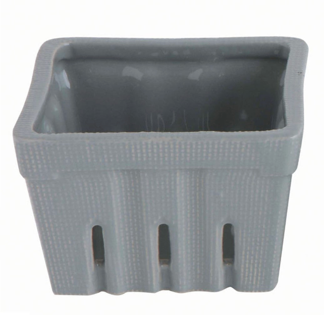 Textured Stoneware Berry Basket, 4 colors