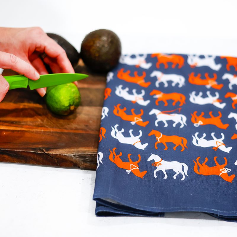 Spirit Horse in Navy Tea Towel