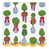 Cocktail Napkins - Christmas Topiaries