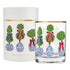 Double Old Fashioned Glass - Christmas Topiaries