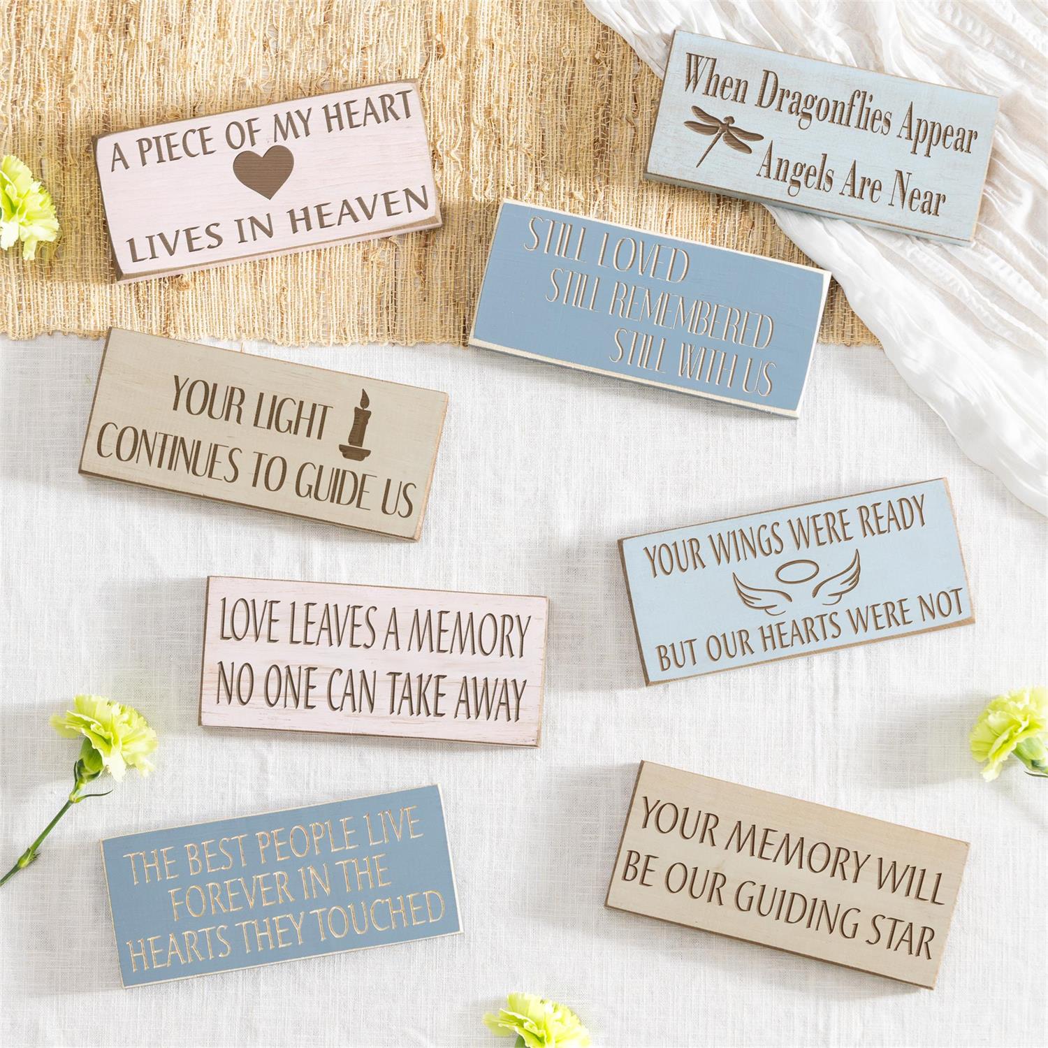 Memorial Table Decor Wood Sign , 8L x 3.5