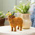 Natural Fiber Floral Highland Cow