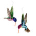 Pollinator Garden Hanging Decor Plastic Glitter Hummingbird, 2 colors