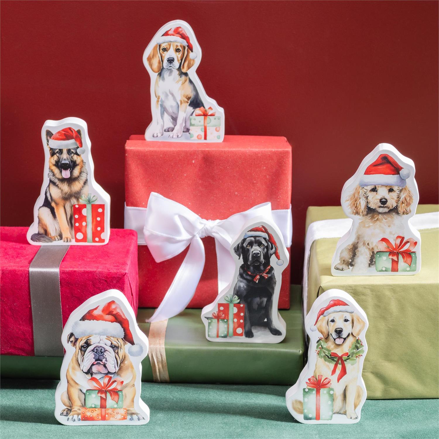 Twas the Night Figurine, Christmas Dog, 4.5"H