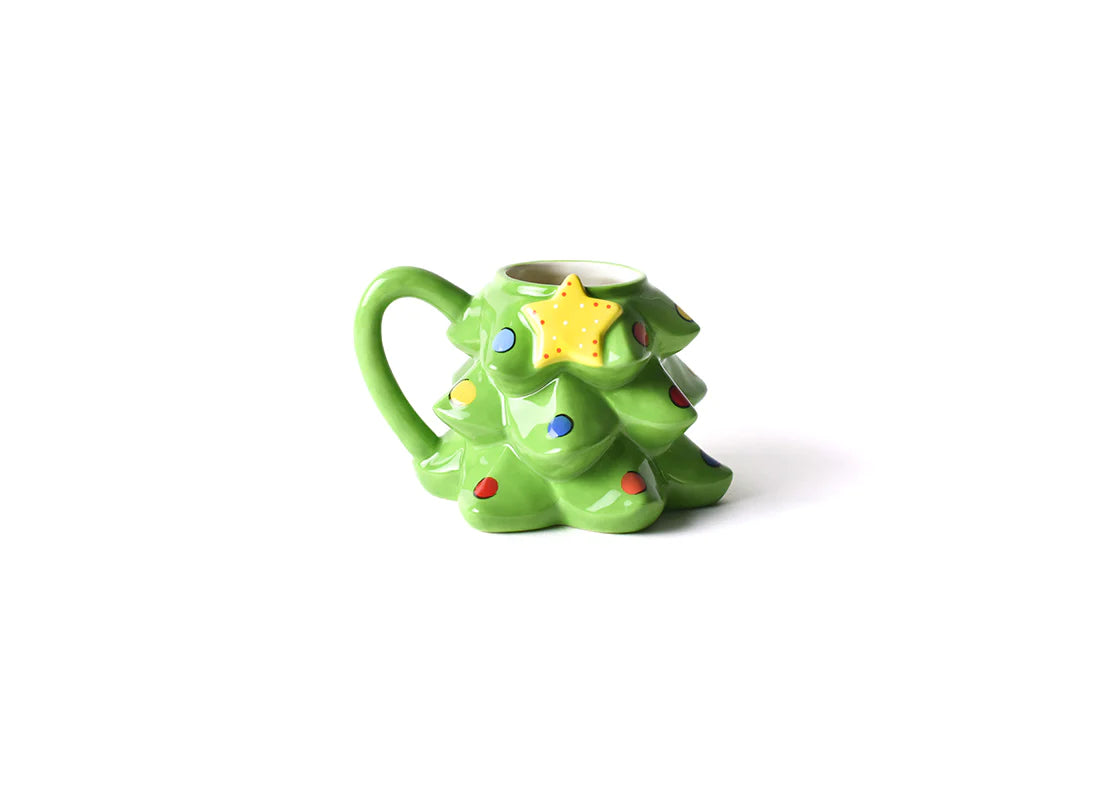 HAPPY EVERYTHING EMBELLISHMENT CHRISTMAS TREE SHAPED MUG - A. Dodson's