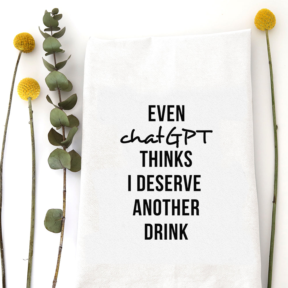 TEA TOWEL: CHATGPT DRINK - A. Dodson's
