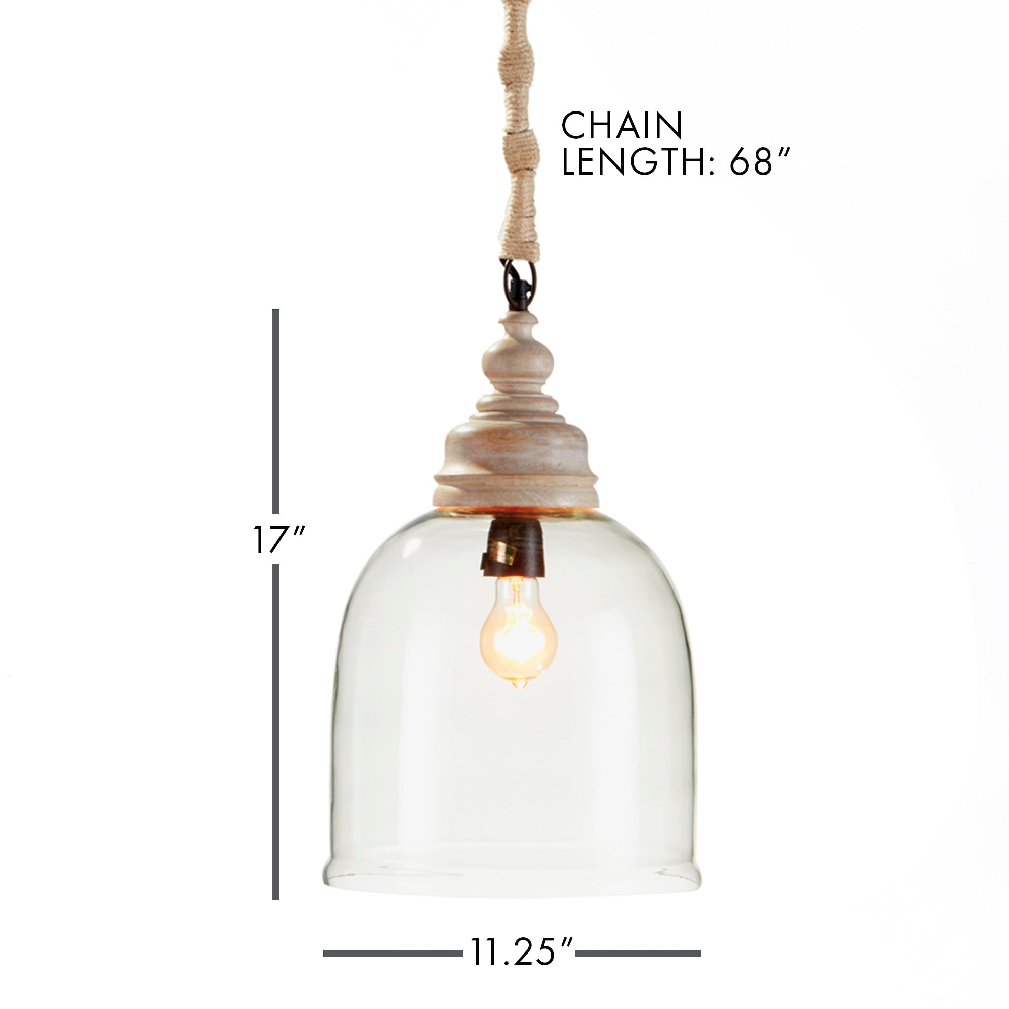 VINTNER'S CLOCHE PENDANT 17" - view 2