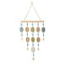 Blue Coastal Wind Chime, Wood and Glass, Multicolor