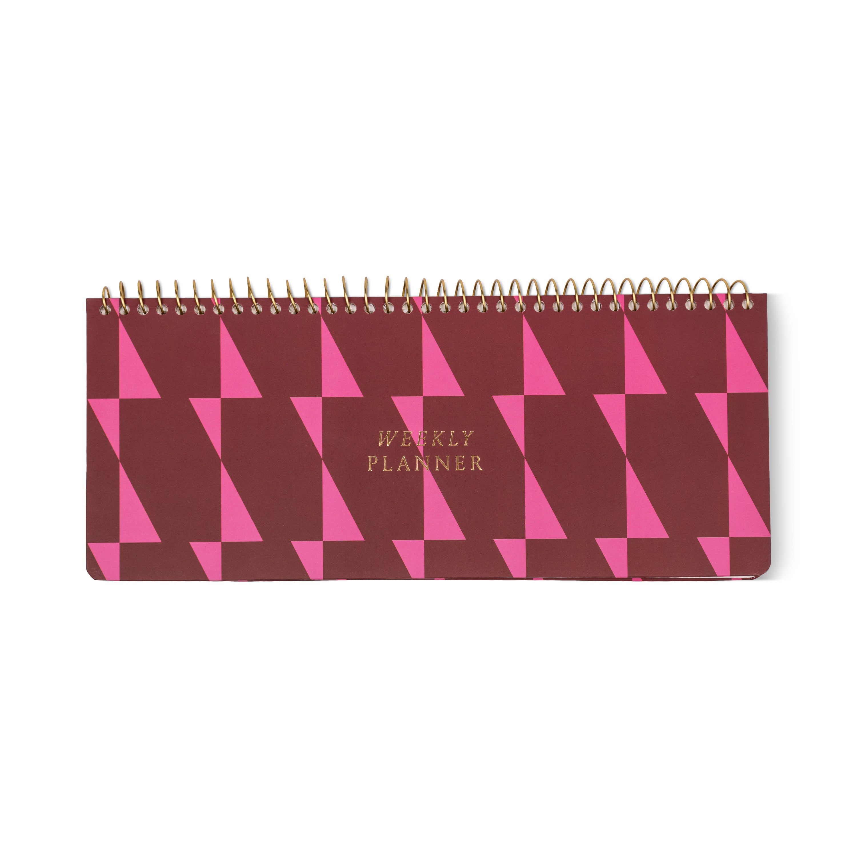 Color Block Weekly Planner Pad - Burgundy + Pink - A. Dodson's