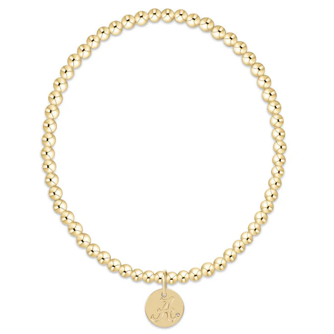 enewton extends - gameday ecollegiate classic gold 3mm bracelet - alabama disc