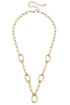 Avery Multi-Charm Collector Necklace Base in Shiny Gold