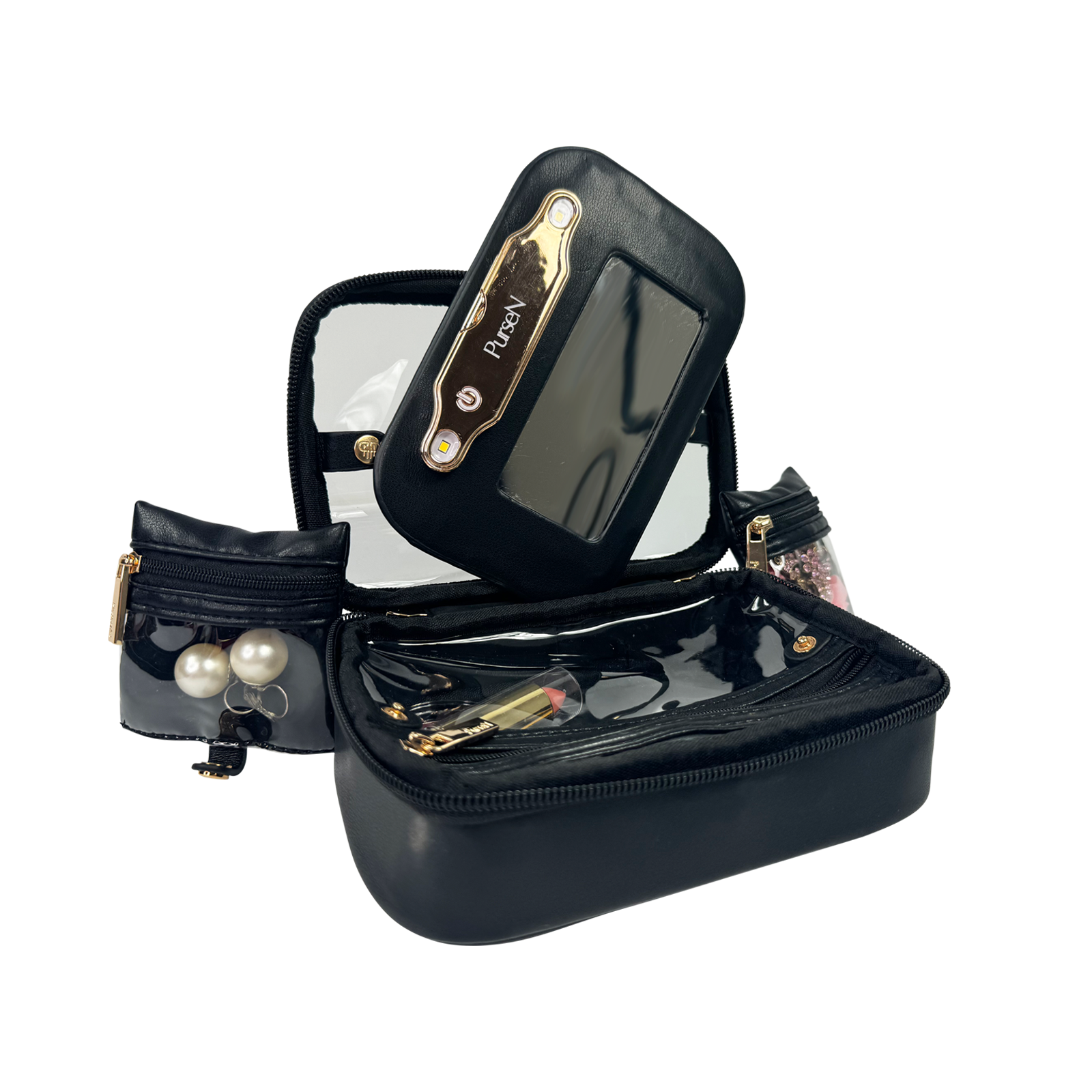 LITTMINI • Lighted Mirror Case • Black