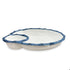 VIDA Bamboo Large Chip & Dip Bowl (White and Blue)