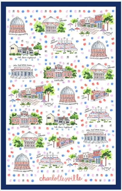 Double Sided Charlottesville Tea Towel