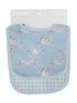 Bib Set - Stork Blue Gingham by Goosies - A. Dodson's
