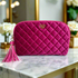 Glam Makeup Case - Fuchsia Velvet